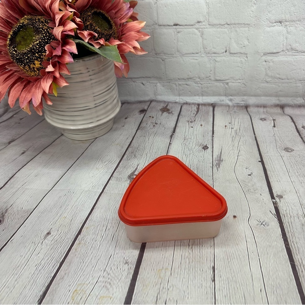 tupperware Red seal Triangle Food Container pantry organization food prep